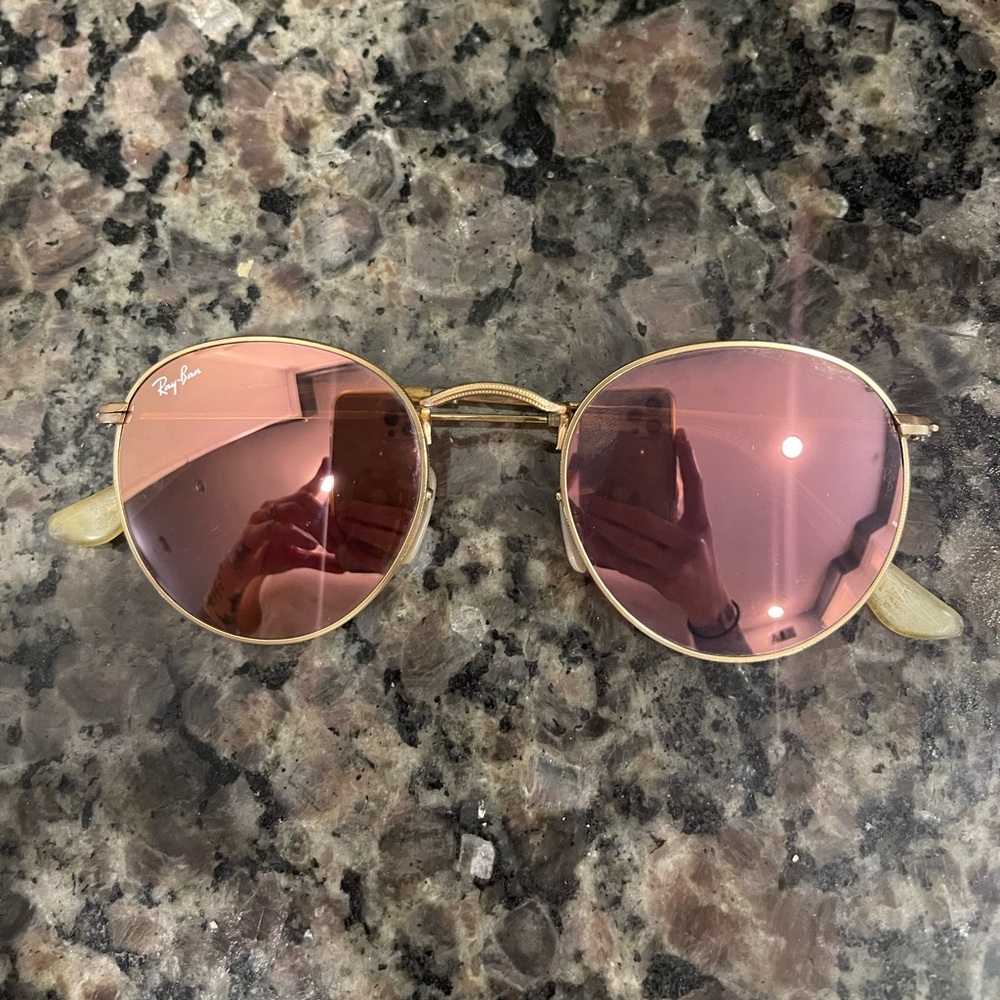 Rayban pink/gold round frame